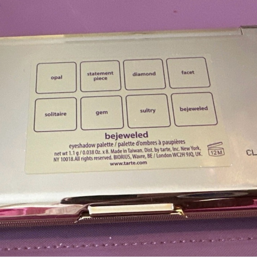 Tarte Eyeshadow Palette BEJEWELED with Shimmering Gold and Rich Brown - Picture 3 of 3